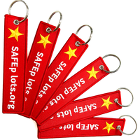 Porte-clés brodé promotionnel en gros, souvenir, porte-clés tissé avec logo, porte-clés brodé personnalisé