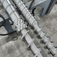 Vis et cylindre bimétalliques pour extrudeuse de recyclage de plastique usagé pour machine de granulation par extrusion