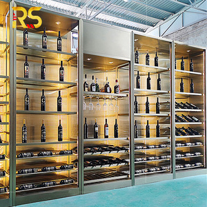 Espositore per Vini in <span class=keywords><strong>Acciaio</strong></span> Inox Commerciale, <span class=keywords><strong>Portabottiglie</strong></span> per Ristoranti, Negozi, Bar e Cantine - Product Image 1