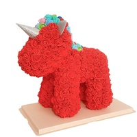 Cadeau de la Saint-Valentin 520 : Rose PE Grande Licorne Haut de Gamme, Cadeau d'Anniversaire Créatif, Fleur Éternelle Faite à la Main pour Usage Intérieur