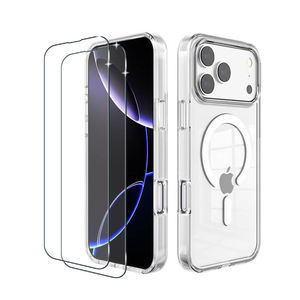 Casing Ponsel Magnetik Berkualitas Tinggi untuk iPhone 17 Seri iPhone TPU+PC Transparan Mendukung Pengisian Daya Nirkabel untuk iPhone 17 Pro - Product Image 1