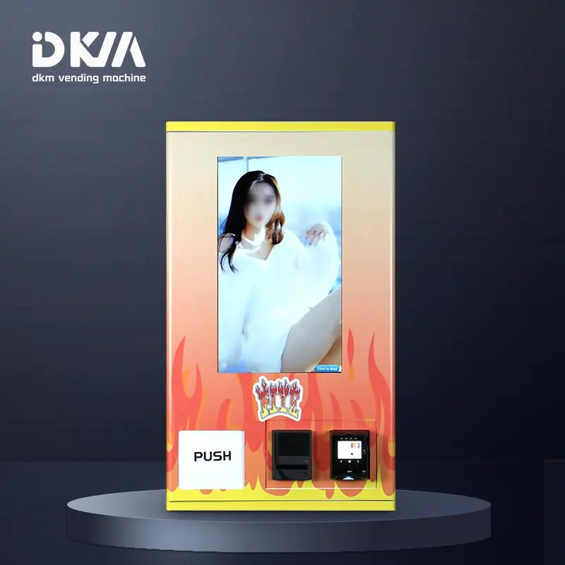 DKM New Arrival Machine Accepts Credit Car Wall Mink Nail Art Design Kiosk Mini Lash Vending Machine