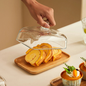 Plateau de service décoratif en gros avec couvercle en verre pour présentation de cupcakes, fruits, sushis, apéritifs et collations - Product Image 2