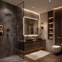 Conjunto de Ducha Termostática Empotrada con Grifo de Latón para Baño, Masaje Spa, Color Gris Acero