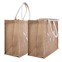 Sac fourre-tout en lin marron, sac fourre-tout en lin, sacs à provisions réutilisables sacs fourre-tout en lin, sac en lin logo personnalisé
