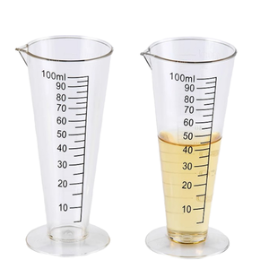 บีกเกอร์พลาสติกขนาด 100 มล. พร้อมพวยกาสำหรับใช้ในห้องปฏิบัติการ - Product Image 1