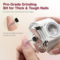 Coupe-ongles électrique 3 en 1, 2 vitesses, coupe-ongles automatique pour doigts et orteils avec lumière LED, rangement des coupe-ongles, électrique