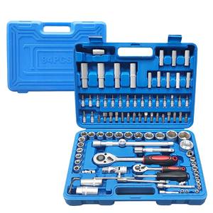 Juego de Herramientas para Reparación de Automóviles Multifunción de 94 Piezas, Llave de Trinquete Grande, Mediana y Pequeña con Combinación de Herrajes y Vasos - Product Image 1