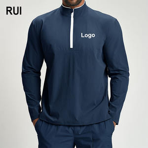 RUIQUWIN Vente en gros de vêtements de sport pour hommes, t-shirt à manches longues léger, séchage rapide, respirant, extensible dans les quatre sens, haut de fitness, course à pied - Product Image 1