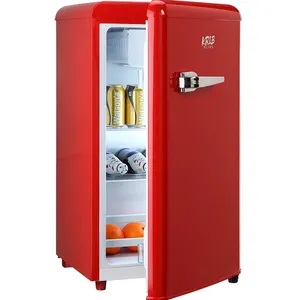 Mini Refrigerador Vertical Portátil Compacto de 76L, Mini Nevera Retro Manual de Una Puerta para el Hogar u Hotel - Product Image 1