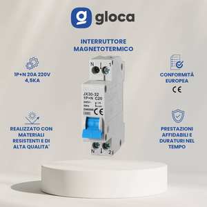 Interruttore Automatico Miniaturizzato Jx30 32 1P+N 20A 240V 50Hz C20 Modulare MCB per Uso Domestico - Product Image 2