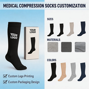 Chaussettes de compression médicale 20-30 mmHg du fabricant, hauteur genou, respirantes, douces, anti-fatigue, favorisant la circulation, anti-embolie - Product Image 6