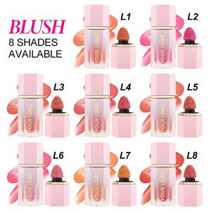 Etiqueta privada Vegan Matte High Pigment Impermeable Pink Liquid Blush 8 colores Colorete para Maquillaje facial <span class=keywords><strong>Rubor</strong></span> Maquillaje Cheek - Product Image 2