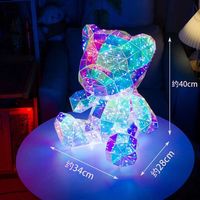 Chaque amour nouveau produit préservé rose fleur éternelle couleur magique ours coloré pour décor cadeau