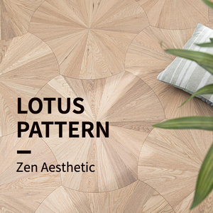 Suelo de Parqué de Roble con Patrón de Loto Moderno de 15 mm de Grosor, Acabado Natural, Base Multicapa para Cocina, Dormitorio, <span class=keywords><strong>Parque</strong></span> y Uso Doméstico - Product Image 3