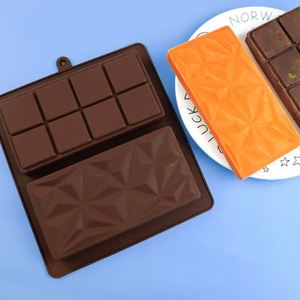 Food Grade <b>Silicone</b> Mold Full Board Grid Diamond Chocolate Bar Mould Nonstick Baking <b>Tool</b> for DIY Candy Dessert - Product Image 3
