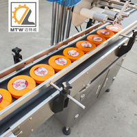MTW Etiqueteuse automatique de surface plane de coin de petite boîte côté supérieur de bouteille à bas prix