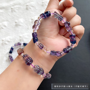 <span class=keywords><strong>Bracciale</strong></span> in Fluorite Fluorescente Traslucida Effetto Ghiaccio con <span class=keywords><strong>Volpe</strong></span> Intagliata, Cristallo Naturale, Braccialetto Singolo, Gioiello di Moda per Coppie - Product Image 2