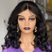 Perruque Lace Front 5x5 Cheveux Humains 200% Sans Colle Boucles Volumineuses Cheveux Vierges pour Dentelle Transparente 16 Pouces Ligne de Cheveux Naturelle