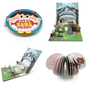 Professional Manufacturer 3D Cardboard Book Printing Custom Design Pop Up Books for Children