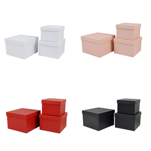 Rosa rectangular cuadrada personalizada, embalaje de regalo, arreglo floral preservado, ramo, conjunto de chocolate, cajas lisas de regalo, caja de flores - Product Image 5