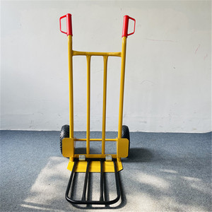 Tiger giỏ hàng hai bánh xe nặng thép công nghiệp nền tảng handcart với ngã ba cho xây dựng trang web-junchi thương hiệu - Product Image 2