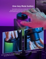 Microphone de jeu USB filaire léger à condensateur cardioïde en plastique GM7 avec support antichoc RGB pour ordinateur de bureau et streaming sur smartphone