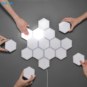 Rebow-<span class=keywords><strong>Luz</strong></span> led nocturna hexagonal quantum, sensor táctil moderno, panal <span class=keywords><strong>de</strong></span> abeja para interior del hogar, envío directo - Product Image 3