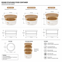 Contenants alimentaires hermétiques en verre authentiques - Bocaux de conservation sans BPA pour une cuisine bien rangée et une fraîcheur préservée