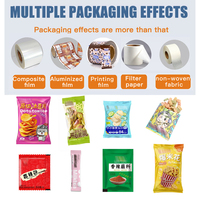 Machine automatique de pesage, remplissage et emballage pour bonbons, guimauves, bonbons gélifiés, bonbons acidulés, taffy, nougat triangulaire, cacahuètes et confiseries sucrées