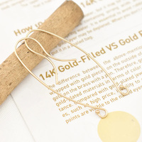 Fil d'oreille long GF rempli d'or 14K pour la fabrication de bijoux, boucles d'oreilles, accessoires, fermoirs