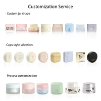 Pot en plastique vide pour gel de construction 5g 30g 50g avec couvercle, pot en plastique pour gel OEM/ODM personnalisé, pot en gel UV carré, emballage cosmétique