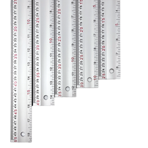 DEWEN Righello a <span class=keywords><strong>L</strong></span> in Lega di Alluminio 20cm/30cm, Strumento di Misurazione per Falegnameria, Precisione 0.01mm, Arancione/Giallo - Product Image 3