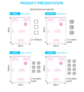Le joint double couche réutilisable et longue durée empêche les fuites d'air, idéal pour les couettes, les oreillers, les draps et les sacs <span class=keywords><strong>sous</strong></span> <span class=keywords><strong>vide</strong></span>. - Product Image 5