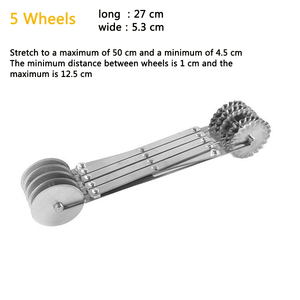 Divisor de massa ajustável, aço inoxidável, ferramentas de cozinha, faca, roda de massas, pizza, pastelaria, cortador, imperdível - Product Image 2