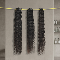 Extensions de cheveux humains indiens Remy 100% naturels, couleur naturelle, double trame, à clipser/à tisser, non traités, en lots