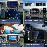 Podofo 7 "4 + 64G 2 Din Android autoradio stéréo sans fil Carplay/Android Auto BT/GPS/Wifi/EQ pour Fiat 500X 2014-2020 Car Audio