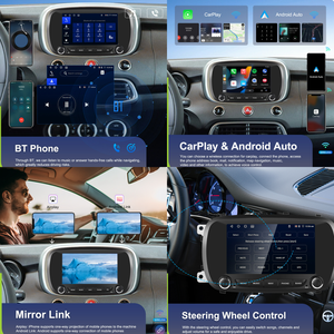 Podofo 7 "4 + 64G 2 Din Android autoradio stéréo sans fil <span class=keywords><strong>Carplay</strong></span>/Android Auto BT/GPS/Wifi/EQ pour <span class=keywords><strong>Fiat</strong></span> <span class=keywords><strong>500X</strong></span> 2014-2020 Car Audio - Product Image 2