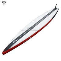 JTRDA Nouvelle conception 12'6''x24'' Planche de paddle gonflable de course étroite, planche de surf, planche de paddle gonflable 12.6 pieds Race SUP