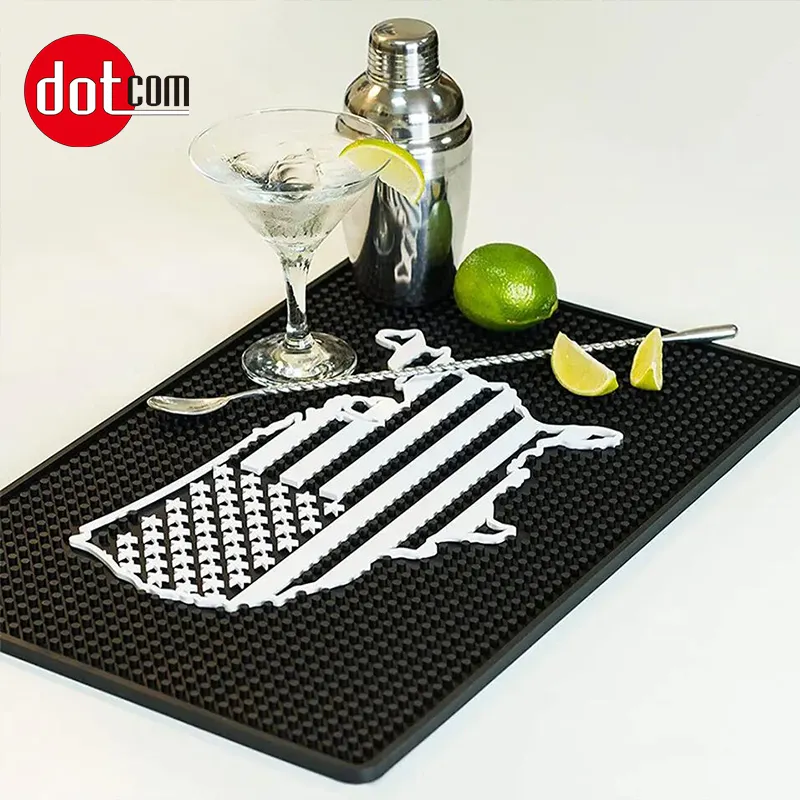 Accesorios Para Bar, alfombrillas para derrames de Bar de PVC de cerveza de marca personalizada, alfombrilla para Bar de goma con logotipo