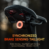 Feux arrière de vélo synchronisés à détection de freinage intelligents en alliage d'aluminium ROCKBROS, recharge USB