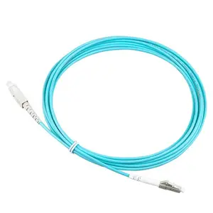 OM3 50/125 Simplex/Duplex 3.0mm 2.0mm aqua color sc-lc om3 duplex patch cord sm lc duplex fiber optic patch cord
