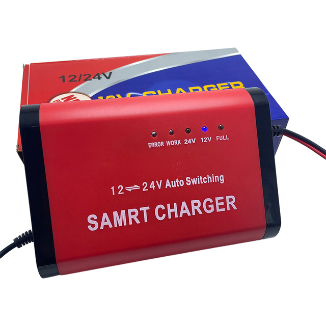 Fully Automatic Car Battery Charger  12V 24V 5A 10A Lead Acid Smart Charger Auto Car Motorcycles Charger Factory Plastic