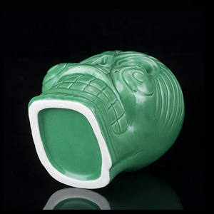 Nuevo Vaso <span class=keywords><strong>de</strong></span> Cóctel Creativo Norteamericano, Pintado a Mano, Vasos Hawaianos Personalizados, Taza <span class=keywords><strong>de</strong></span> Calavera Verde, Taza <span class=keywords><strong>de</strong></span> Cerámica para <span class=keywords><strong>Bar</strong></span>, Tazas Tiki para Cóctel - Product Image 5