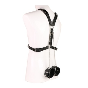 Kit de Bondage de Cuero para el Cuerpo, Entrenamiento de Esclavos, SM, Fetiche, Cinturón Ajustable, Cadena, Arnés, Esposas, Juego de Sujeción de Pecho y Cintura, Juguetes para Hombres - Product Image 6