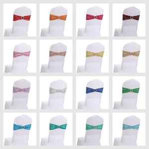 Fundas Elásticas para Sillas con Lentejuelas de un Solo Lado y Hebilla para Decoración de Sillas en Bodas, Hoteles y Fiestas - Product Image 3