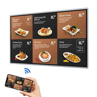Pantalla de Publicidad de Marketing Digital para Restaurantes, Tablero de Menú Montado en la Pared Interior, Señalización Digital, Pantalla Publicitaria