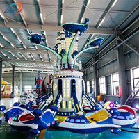 Manège pour enfants en plein air, avion à commande autonome pour 16 personnes, idéal pour les parcs d'attractions, en vente