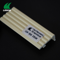 Profilé d'escalier en PVC crème LEGUVE antidérapant, écologique et durable, protection d'angle de marche en plastique rigide pour escalier