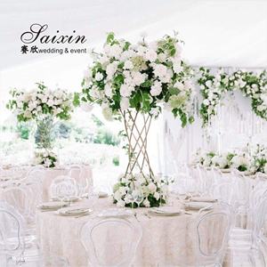 ZT-406 disposizione di fiore in metallo <span class=keywords><strong>oro</strong></span> di vendita Caldo stand per la cerimonia nuziale decorazione della tavola - Product Image 5